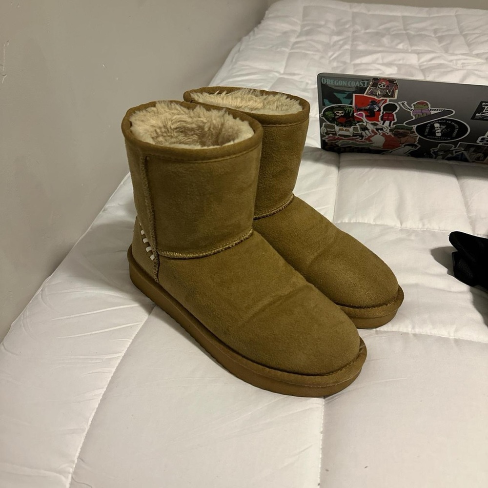 Brown fur boots!
